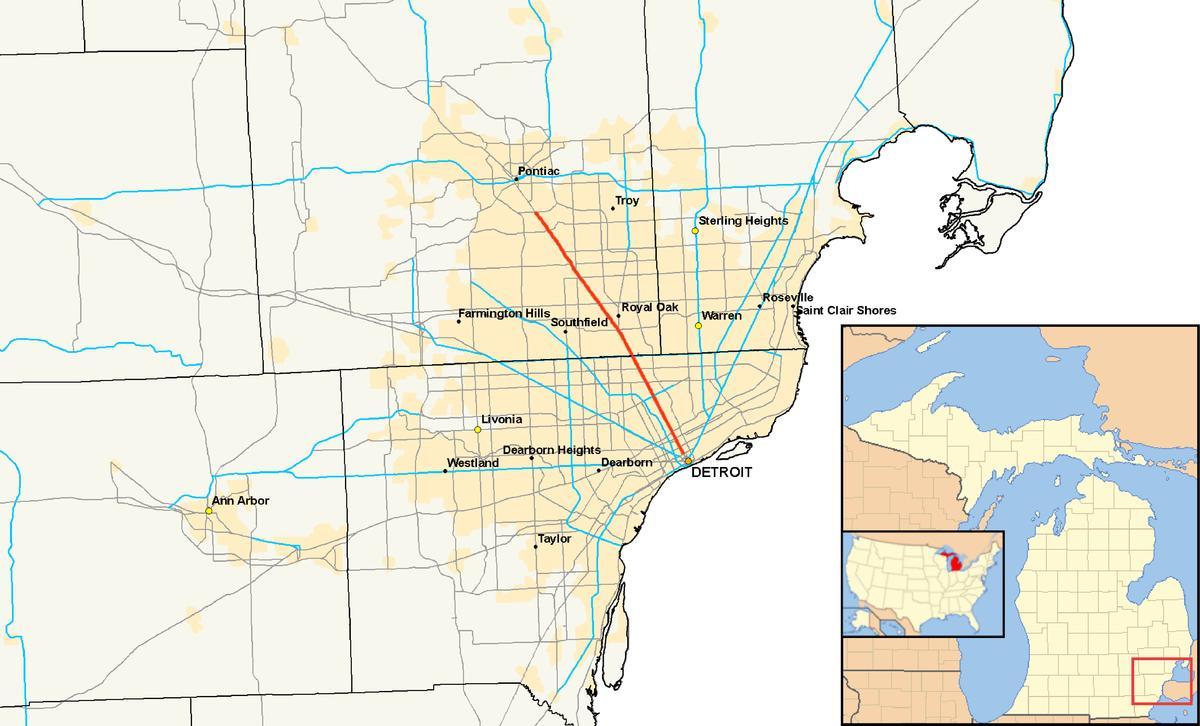 Detroit bandar peta