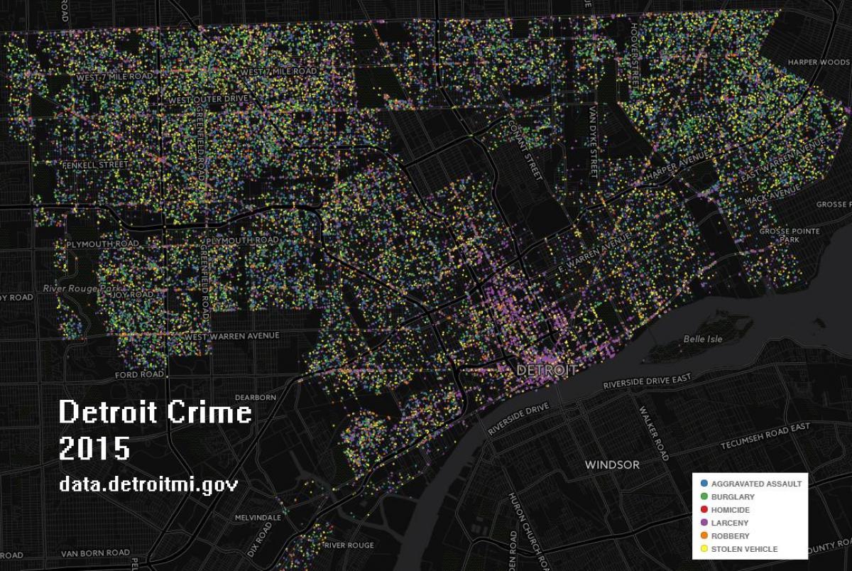 Detroit peta jenayah